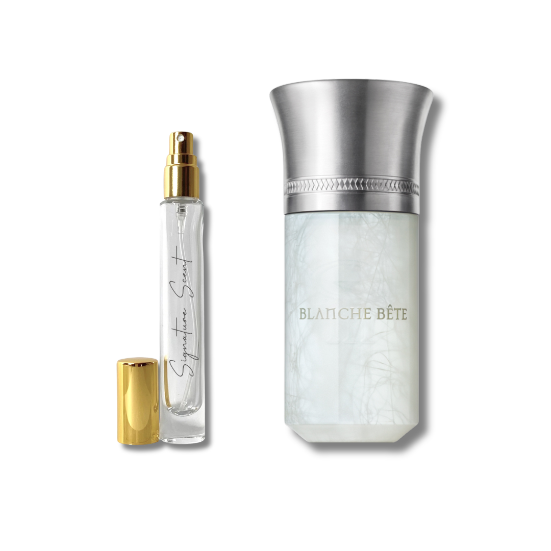 Decant Blanche Bête – mostre parfum unisex lactonic și floral, cu note de lapte, tuberoză și mosc alb. Perfect pentru primăvară și toamnă. Descoperă decanturi parfum delicate și originale din categoria parfumuri damă și parfumuri bărbați.
