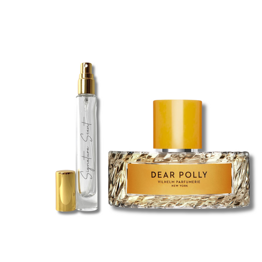 Decant Dear Polly – mostre parfum unisex aromatic și proaspăt, cu note de ceai negru, mere verzi și mosc. Ideal pentru primăvară și toamnă. Descoperă decanturi parfum revigorante și intime din categoria parfumuri damă și parfumuri bărbați.
