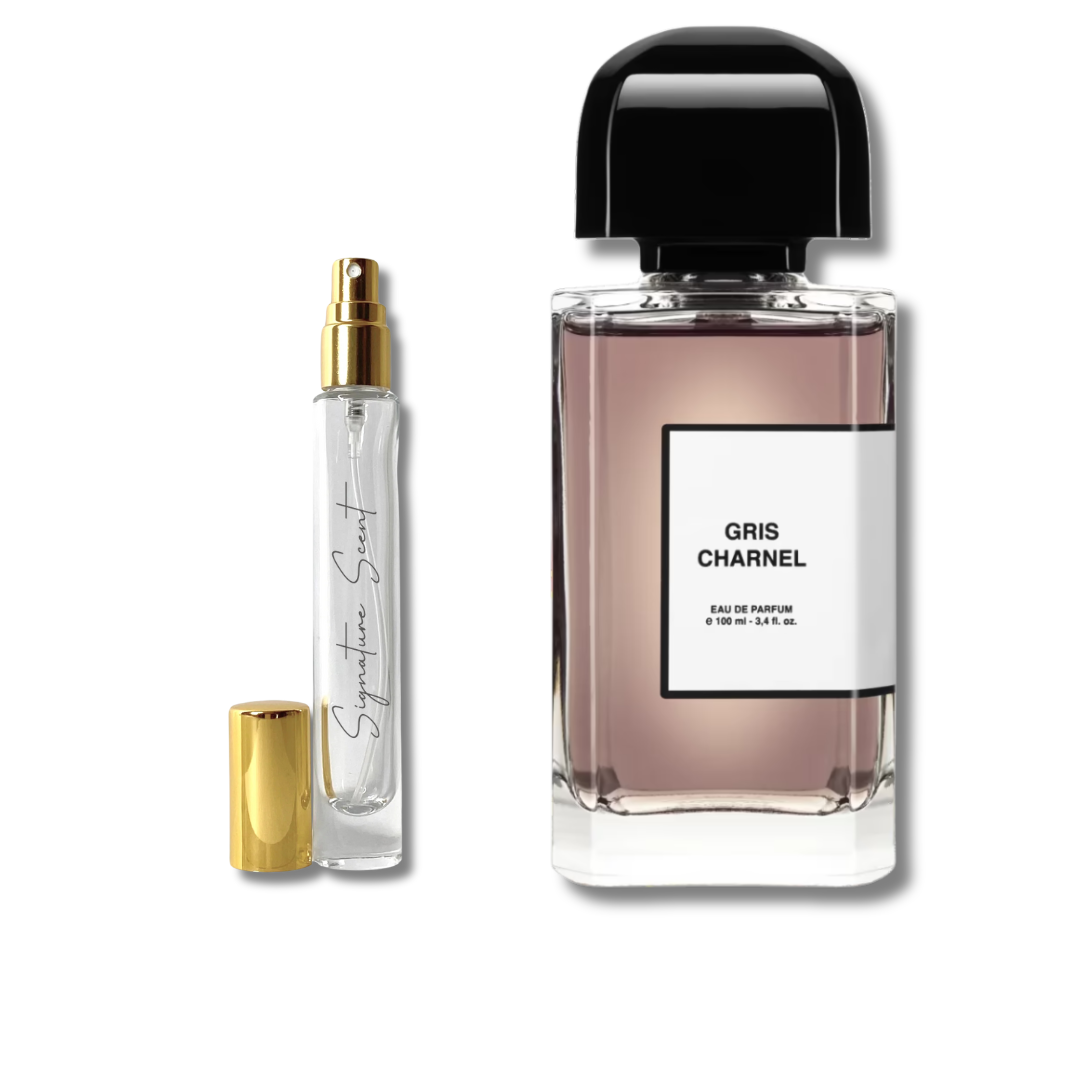 Decant Gris Charnel – mostre parfum de lux unisex, cu note orientale și lemnoase. Disponibil în decanturi parfum originale pentru parfumuri damă și parfumuri bărbați.