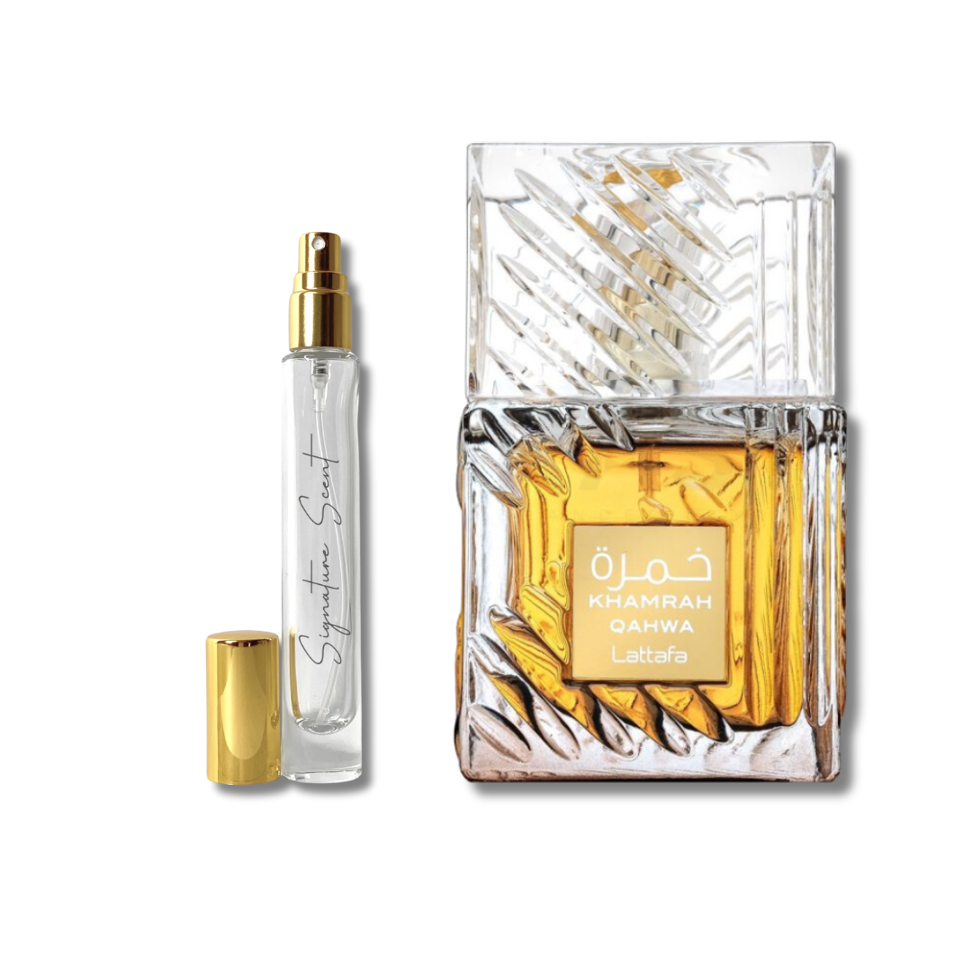 Decant Khamrah – mostre parfum unisex oriental-gurmand, cu note de scorțișoară, curmale și vanilie. Ideal pentru toamnă și iarnă. Descoperă decanturi parfum intense și delicioase din categoria parfumuri damă și parfumuri bărbați.
