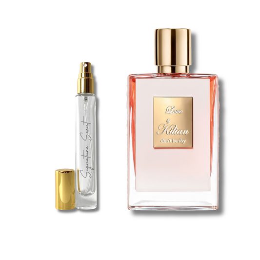 Decant Love, Don’t Be Shy – mostre parfum damă gurmand-floral, cu note de floare de portocal, caramel și vanilie. Ideal pentru primăvară și toamnă. Descoperă decanturi parfum dulci și romantice din categoria parfumuri damă de nișă.
