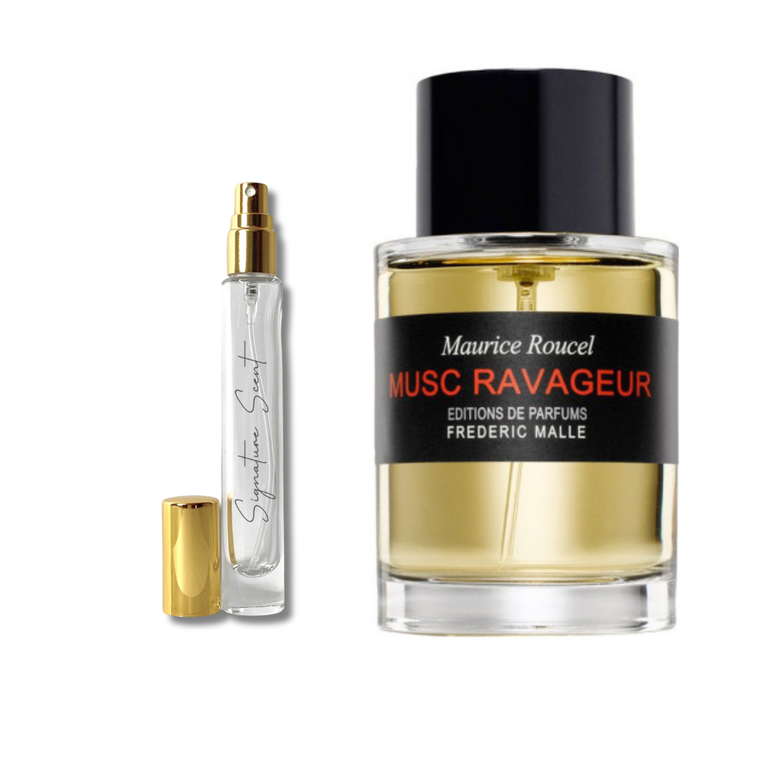 Decant Musc Ravageur – mostre parfum unisex oriental-condimentat, cu note de mosc, scorțișoară și vanilie. Perfect pentru toamnă și iarnă. Descoperă decanturi parfum senzuale din categoria parfumuri damă și parfumuri bărbați.