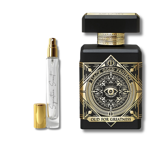 Decant Oud for Greatness – mostre parfum unisex oriental-condimentat, cu note de oud, lavandă și nucșoară. Ideal pentru toamnă și iarnă. Descoperă decanturi parfum puternice și sofisticate din categoria parfumuri damă și parfumuri bărbați.

