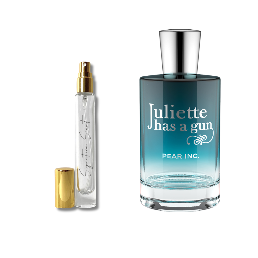 Decant Pear Inc – mostre parfum unisex proaspăt, cu note de pară, mosc și ambroxan. Perfect pentru primăvară și vară. Descoperă decanturi parfum moderne pentru parfumuri damă și parfumuri bărbați.

