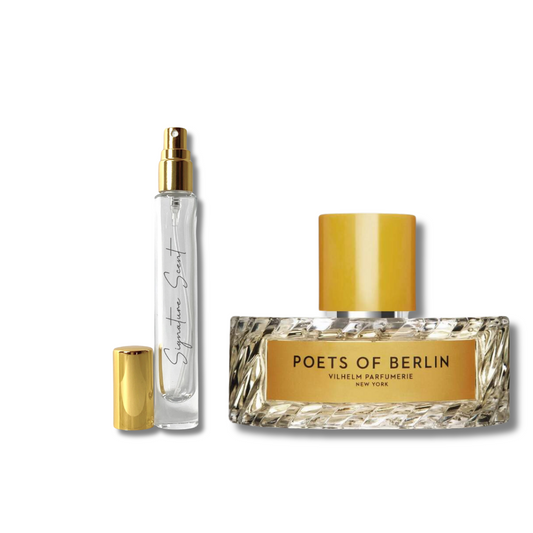 Decant Poets of Berlin – mostre parfum unisex gurmand-lemnos, cu note de afine, vanilie și lemn de santal. Ideal pentru toamnă și primăvară. Descoperă decanturi parfum artistice și senzuale din categoria parfumuri damă și parfumuri bărbați.
