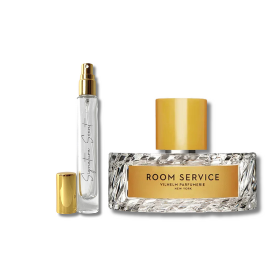 Decant Room Service – mostre parfum damă floral-fructat, cu note de mure, orhidee și lemn de santal. Perfect pentru primăvară și vară. Descoperă decanturi parfum rafinate și moderne din categoria parfumuri damă de nișă.
