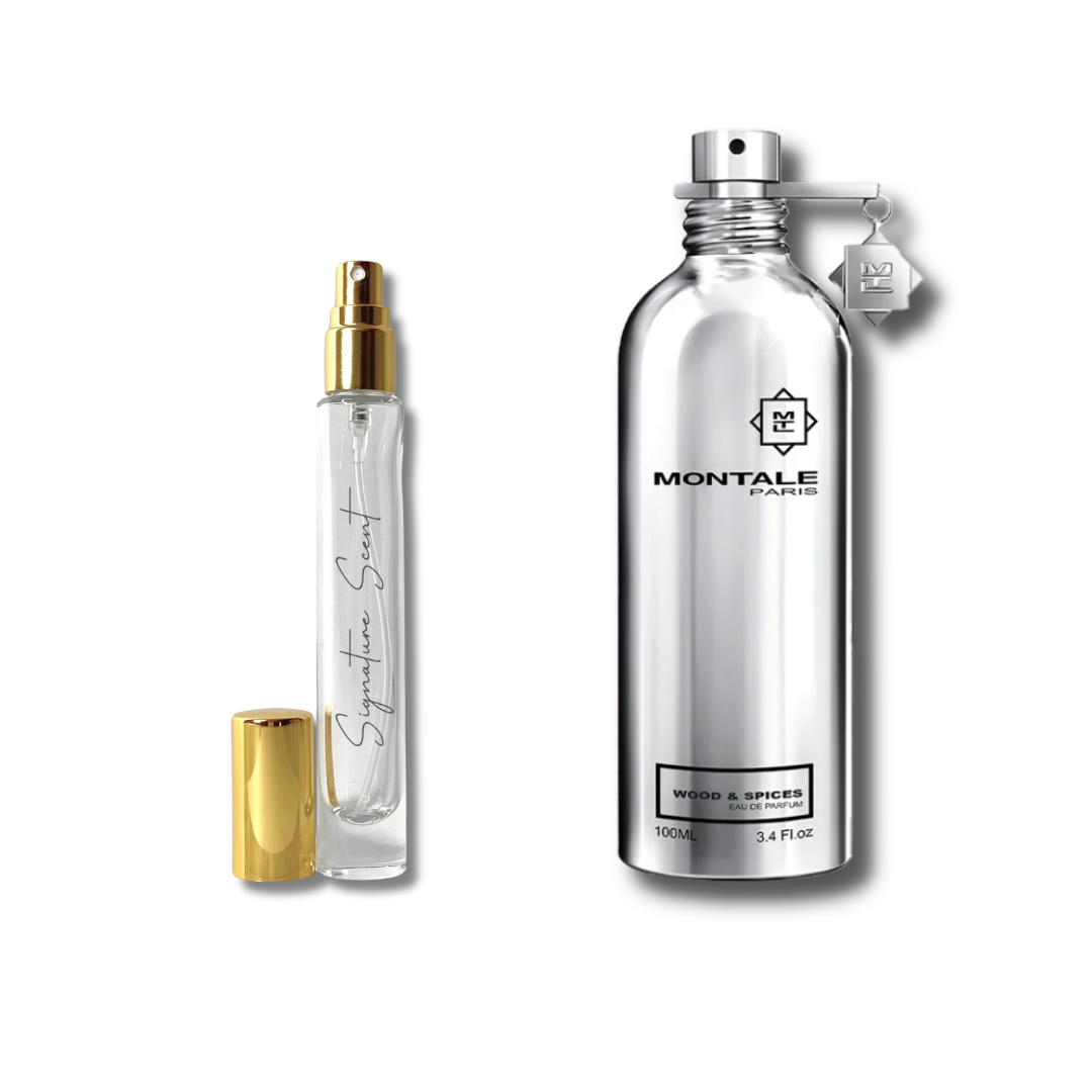 Decant Wood and Spices – mostre parfum unisex lemnos-condimentat, cu note de lemn prețios, condimente calde și oud. Perfect pentru toamnă și iarnă. Descoperă decanturi parfum intense și elegante din categoria parfumuri damă și parfumuri bărbați.
